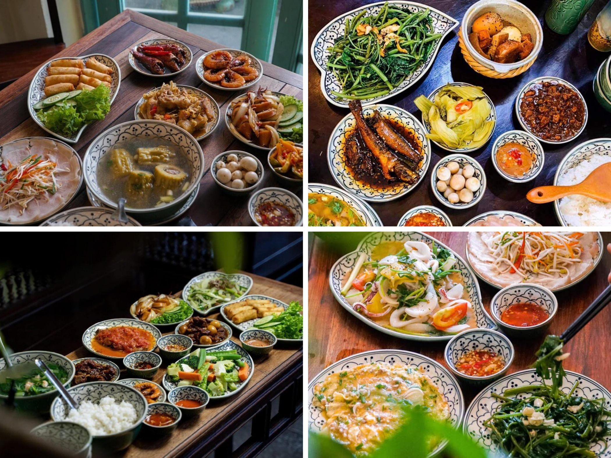Mâm cơm nhà mang hương vị miền Trung quen thuộc - ăn gì ở đà nẵng buổi tối