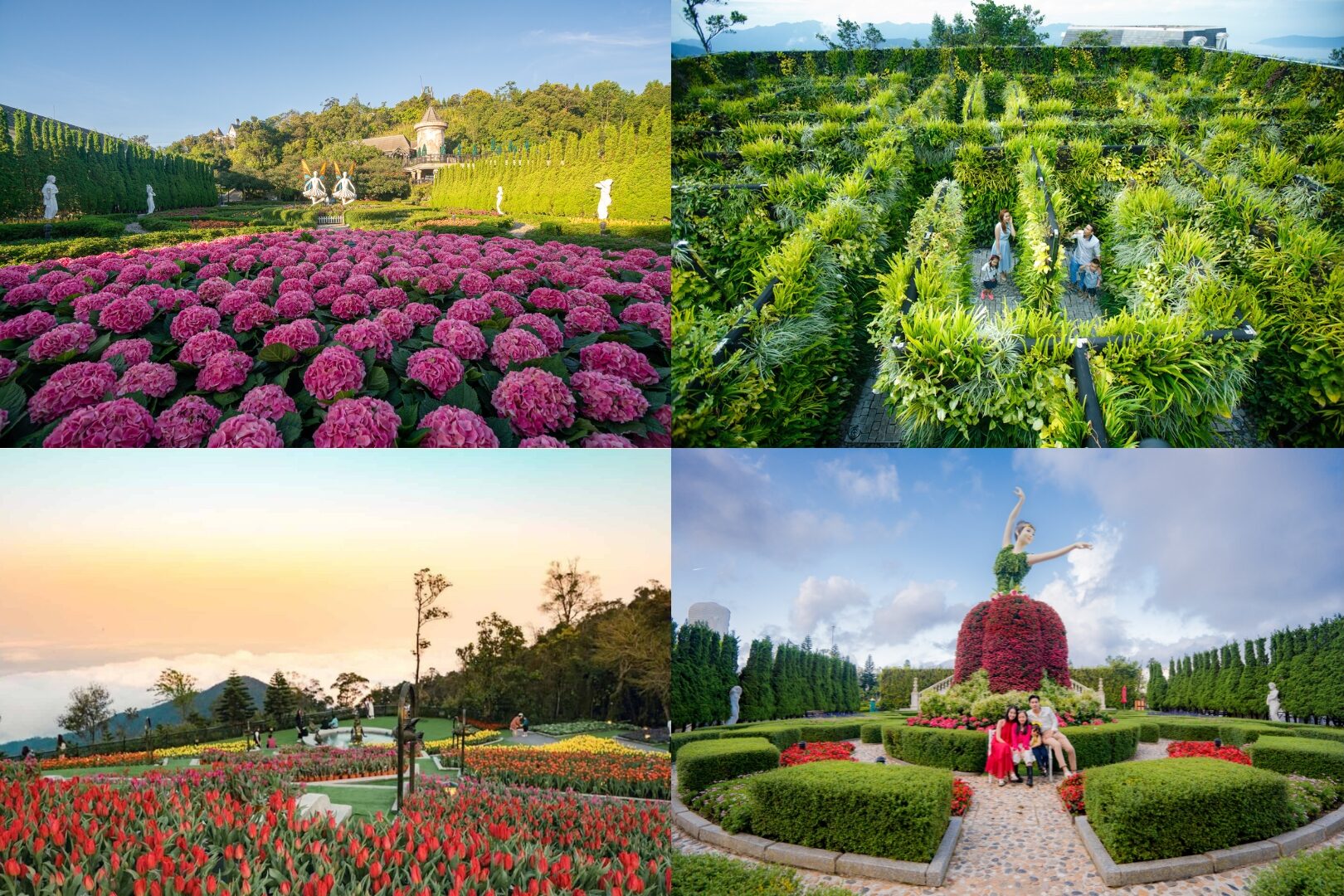 Những phong cảnh tuyệt đẹp của vườn hoa Le Jardin D’Amour tại Bà Nà Hills