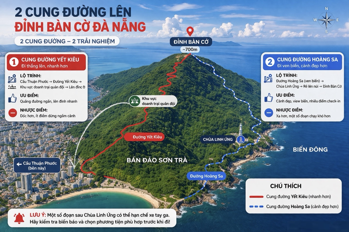 Ảnh tính chất minh hoạ những cung đường đi đến Đỉnh Bàn Cờ Đà nẵng