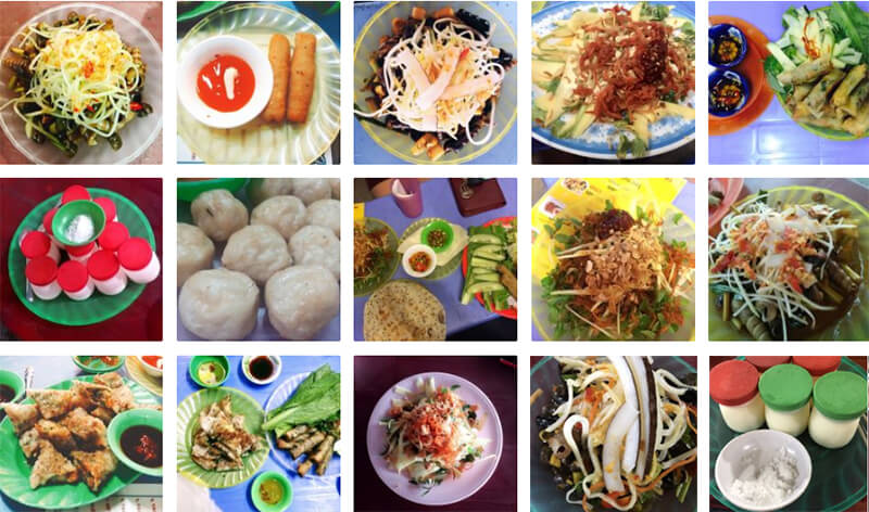 Khu ăn vặt chân cầu Trần Thị Lý