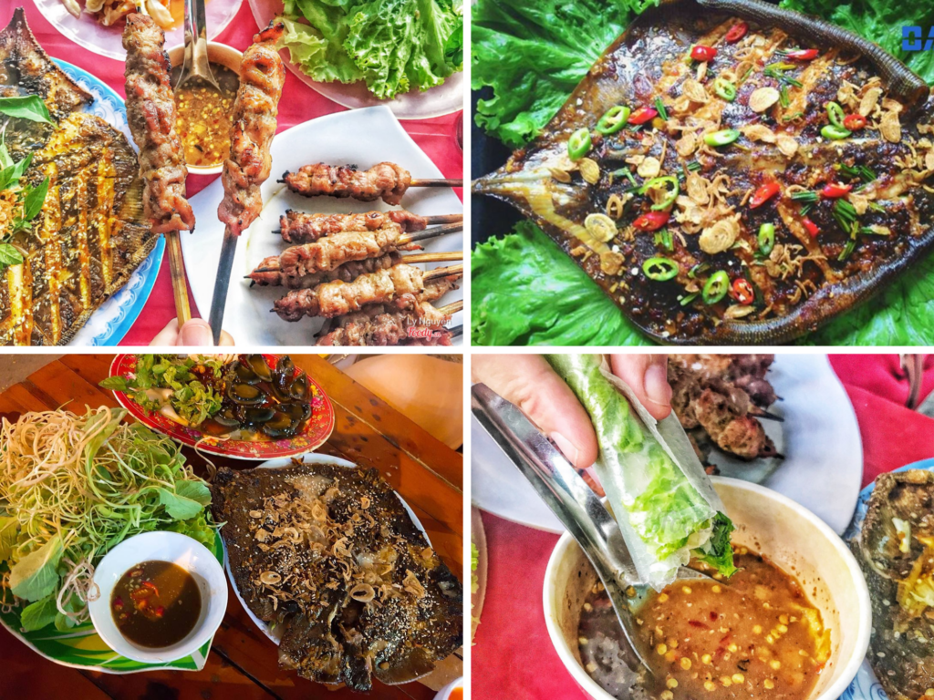 Cá đuối nướng than hồng thơm lừng hấp dẫn thực khách - ăn gì ở đà nẵng buổi tối 