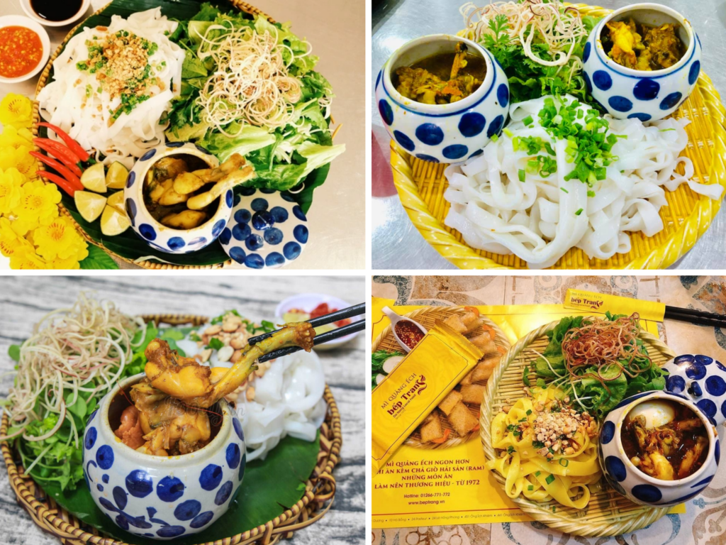 Mì Quảng ếch với phần nhân đậm đà đặc trưng - ăn gì ở đà nẵng buổi tối