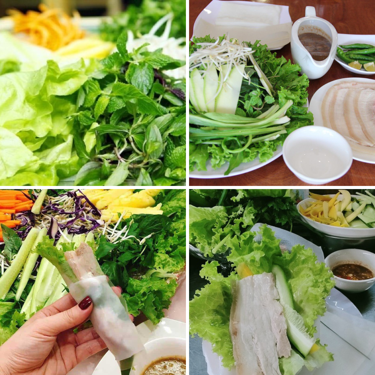 bánh tráng cuốn thịt heo