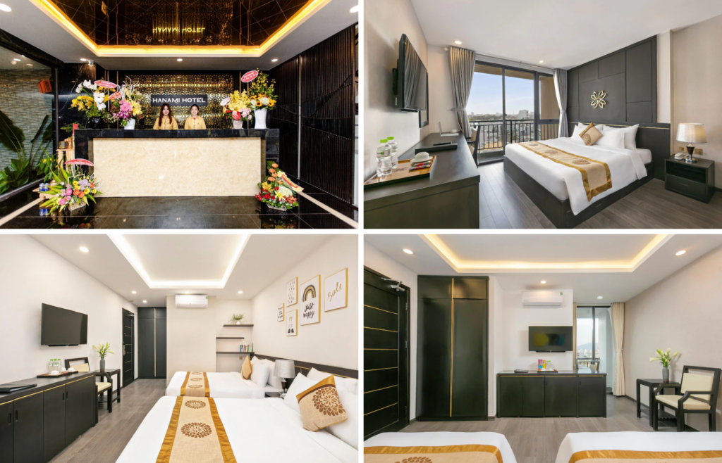 Không gian lưu trú hiện đại tại Hanami Hotel Danang, cách biển Mỹ Khê chỉ vài phút di chuyển - du lịch đà nẵng nên ở khu vực nào 