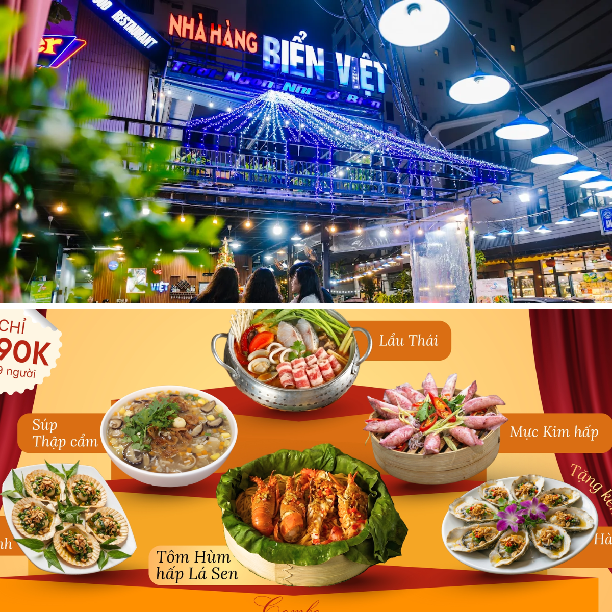 quán ăn ngon gần bãi biển Mỹ Khê