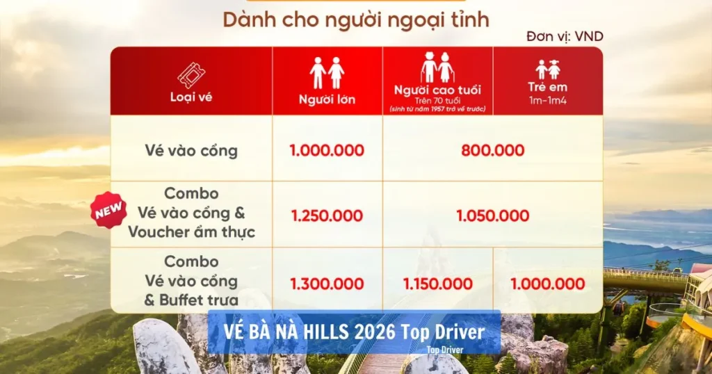 Vé Bà Nà Hills 2026