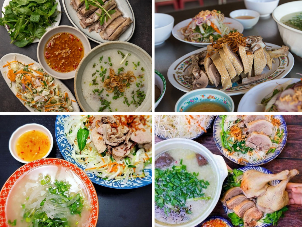 Một phần cháo vịt đầy đủ cho bữa tối nhẹ - đặc sản nổi tiếng đà nẵng