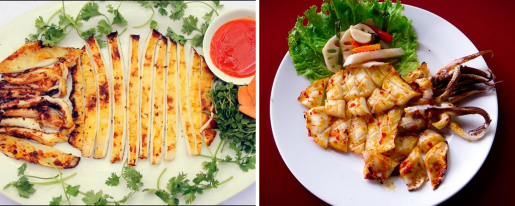 Mực nướng ăn kèm tương ớt càng thêm hấp dẫn - đặc sản nổi tiếng đà nẵng