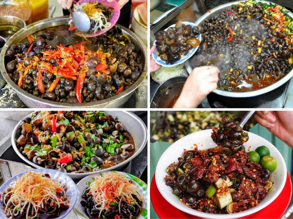 Vị cay thơm của sả và ớt thấm đều từng con ốc - đặc sản nổi tiếng đà nẵng