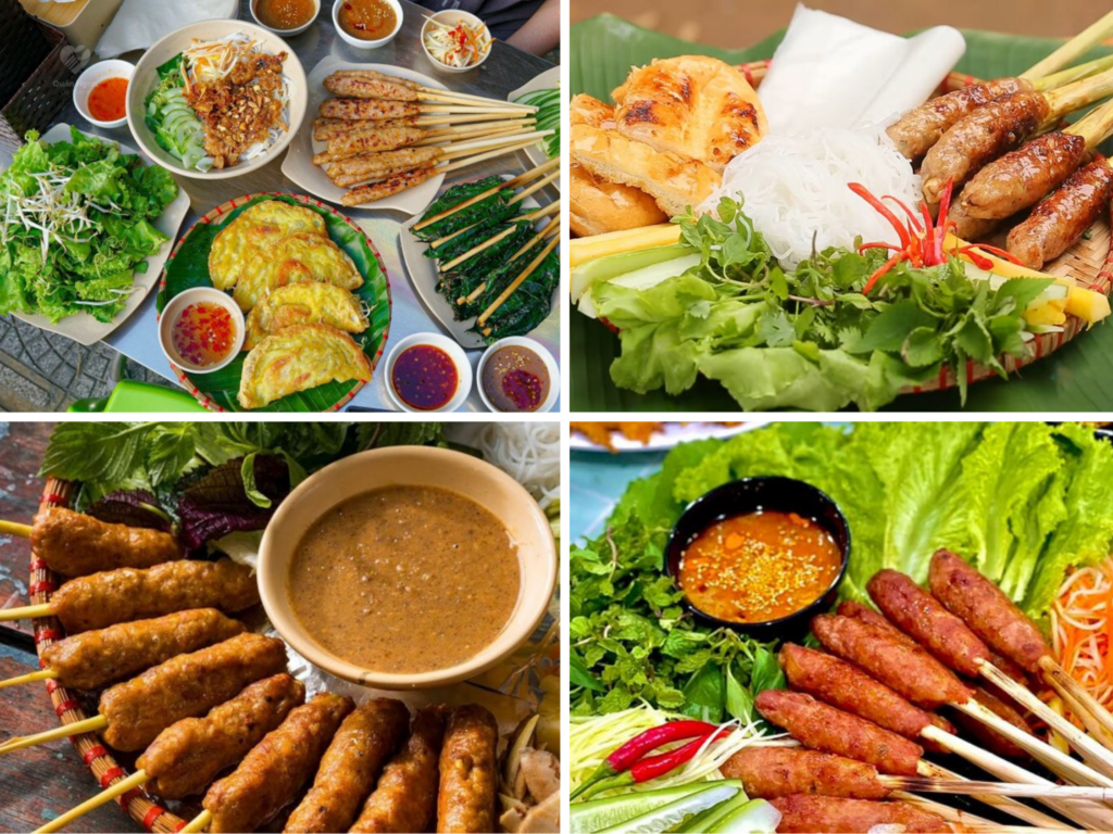 Nem lụi nướng than với mùi sả đặc trưng - đặc sản nổi tiếng đà nẵng
