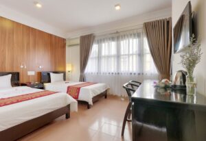 Phòng ngủ tại khách sạn Hải Yến Hội An