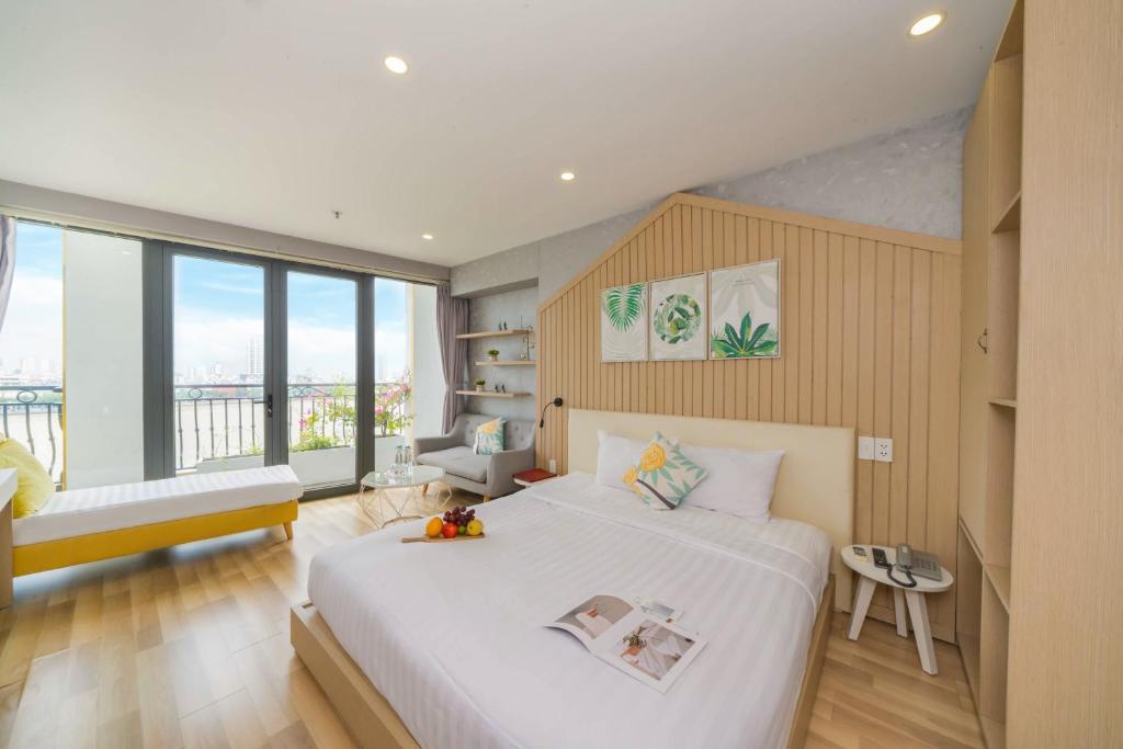 Phòng ngủ khách sạn happy day riverside hotel & spa da nang